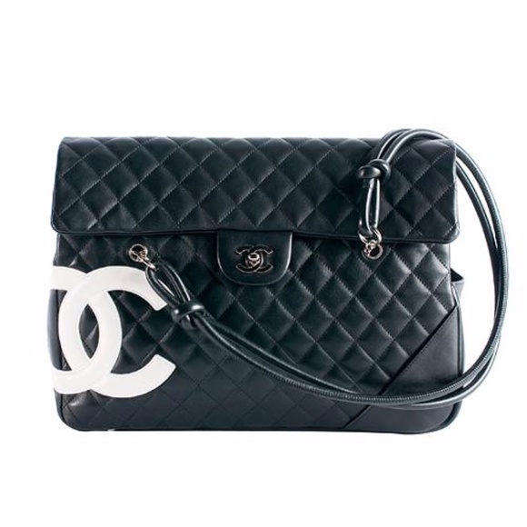 CHANEL Handbags - Chanel Cambon Black Calfskin Leather Shoulder Bag